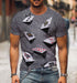 3D Graphic Printed Short Sleeve Shirts Poker Man